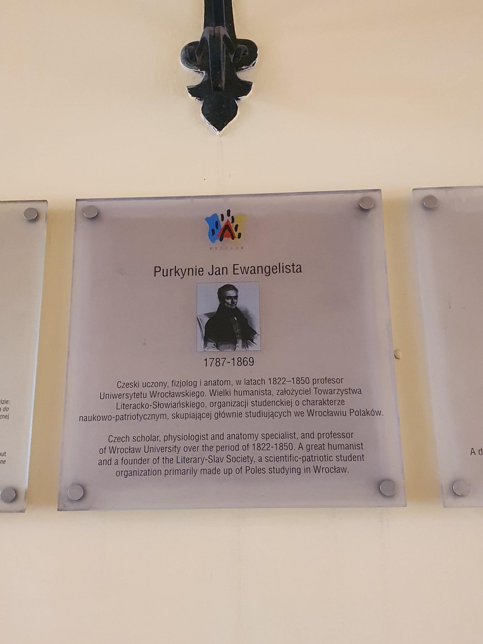 Jan Evangelista Purkyne's plaque, Wroclaw by Magdalena Mazurak - 02.jpg